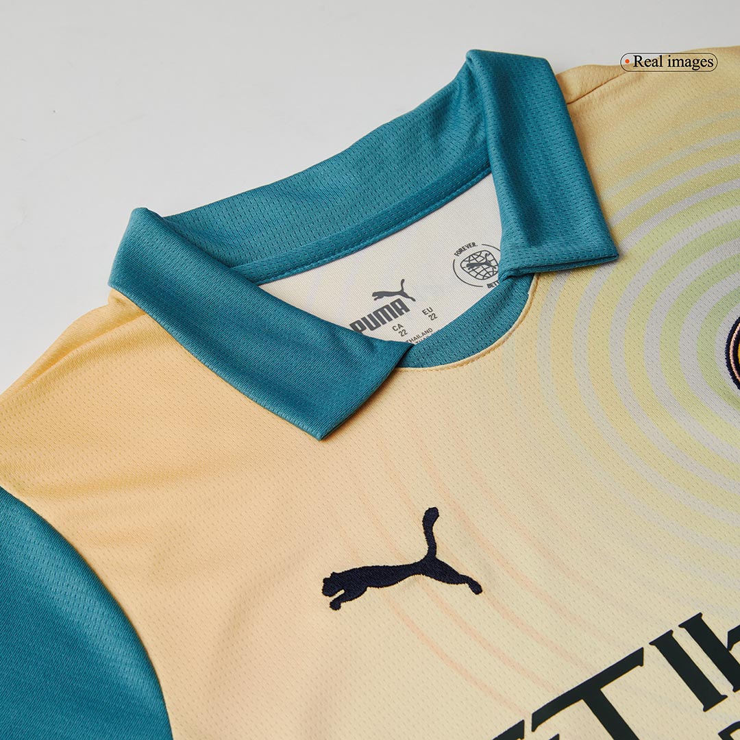 Manchester City Fourth Away Kids Soccer Jerseys Kit