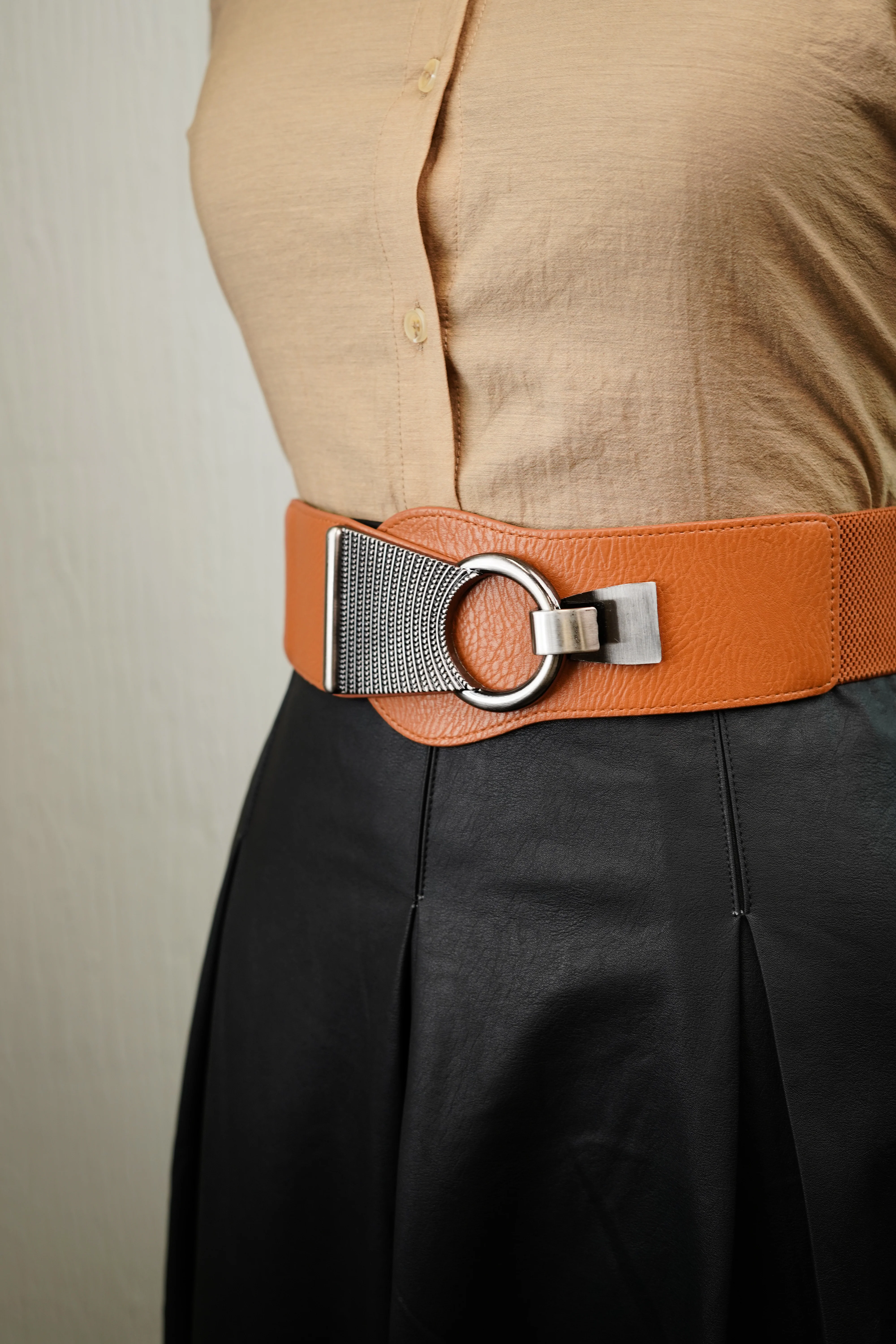 Tan Twist Interlock Belt