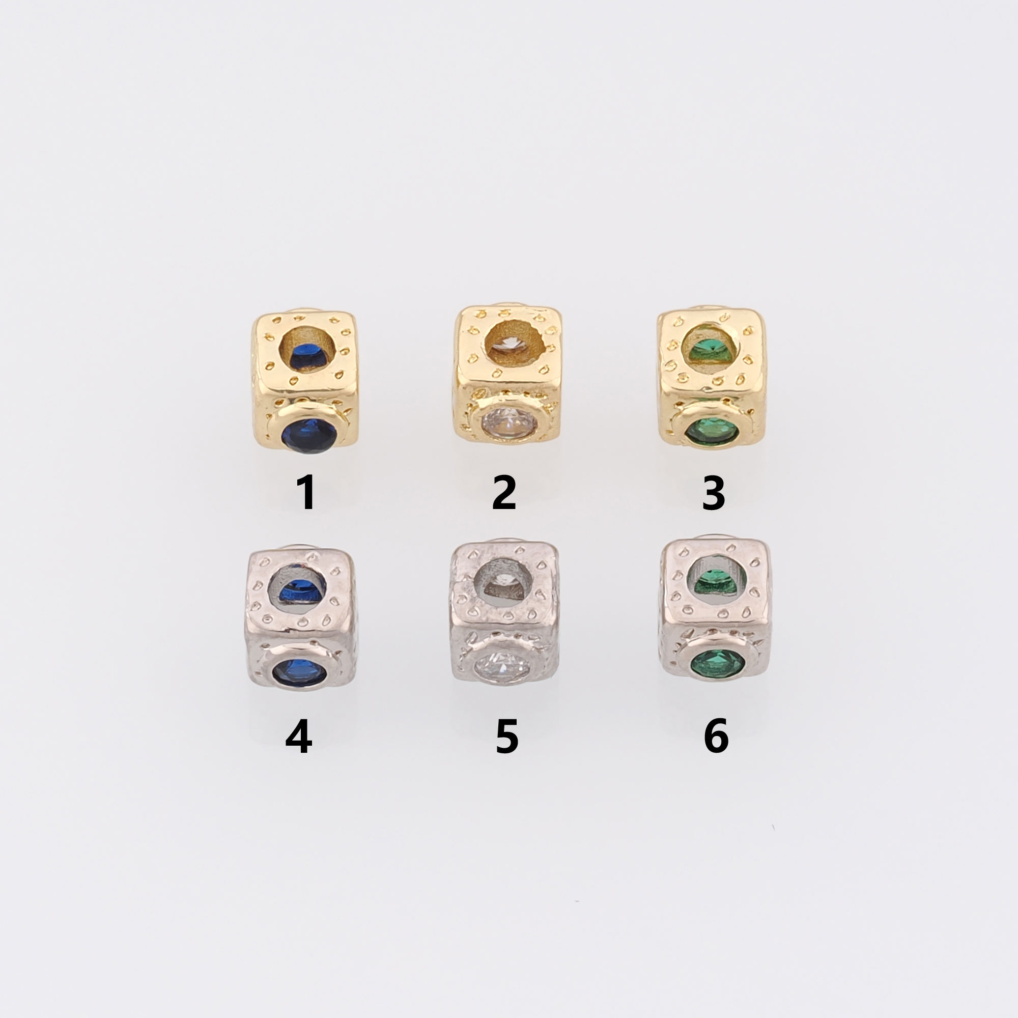 18K Gold Filled Square Spacer Beads,Cube Bead,Dainty Bead  for Bracelet Jewelry Necklace Making Supply