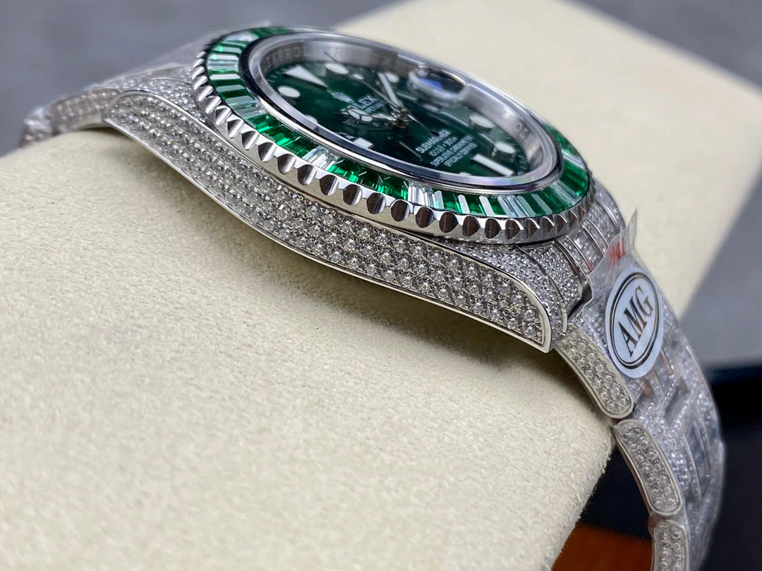 Rolex Submariner Date Green Dial Full Diamond