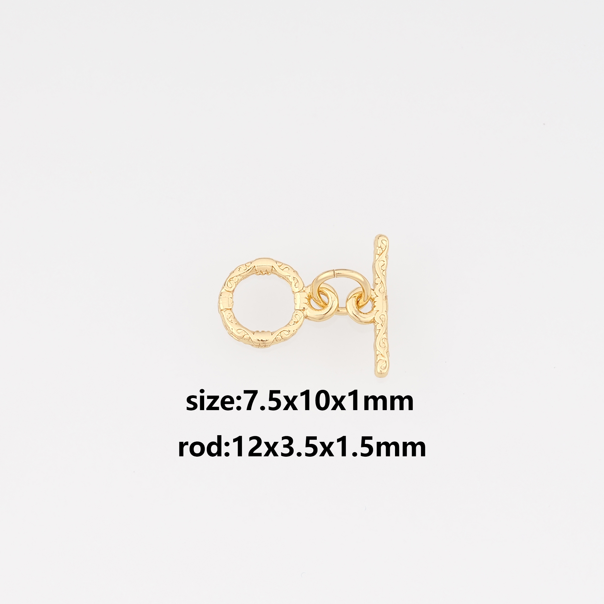 18K Gold Filled Round OT Clasp,OT Toggle Buckle Bracelet Necklace for DIY Jewelry Finding Necklace Bracelet
