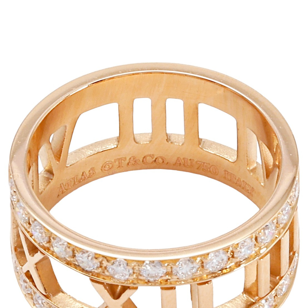 Tiffany & Co. Atlas Open Ring 18K Rose Gold Diamond
