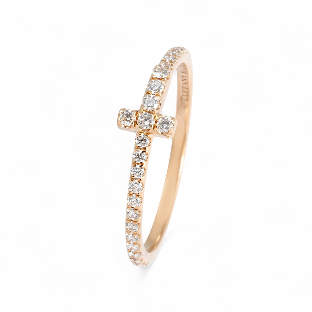 Tiffany & Co. Tiffany T Wire Ring 18K Rose Gold Diamond 60148855