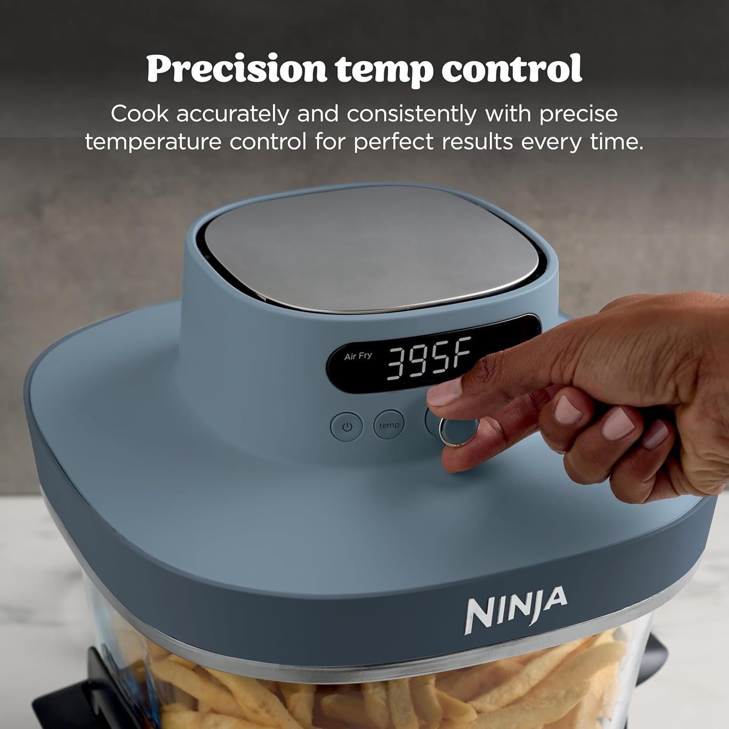 6-in-1 Glass Air Fryer | 450°F, Nontoxic, 6qt & 2.5qt Containers & Lids | Microwave, Freezer, Dishwasher Safe | Max Crisp, Air Fry, Bake, Roast, Recrisp, Dehydrate