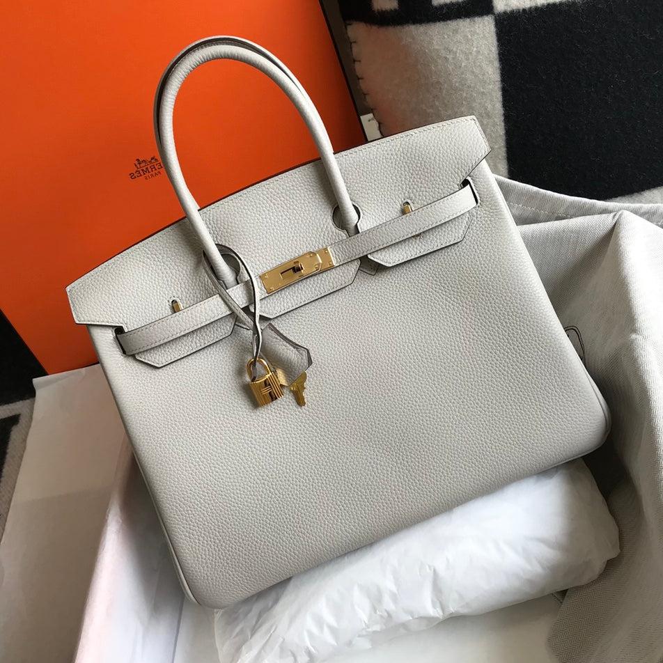 Hermes Birkin 35Cm Bag Cream Togo Gold Hardware