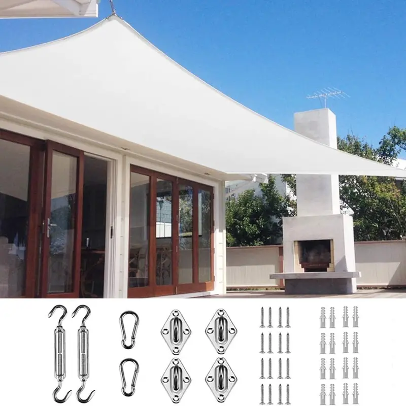 Quictent 20×26 ft Rectangular Sun Shade Sail – 185GSM HDPE, 98% UV Block, White/Grey Dual-Tone