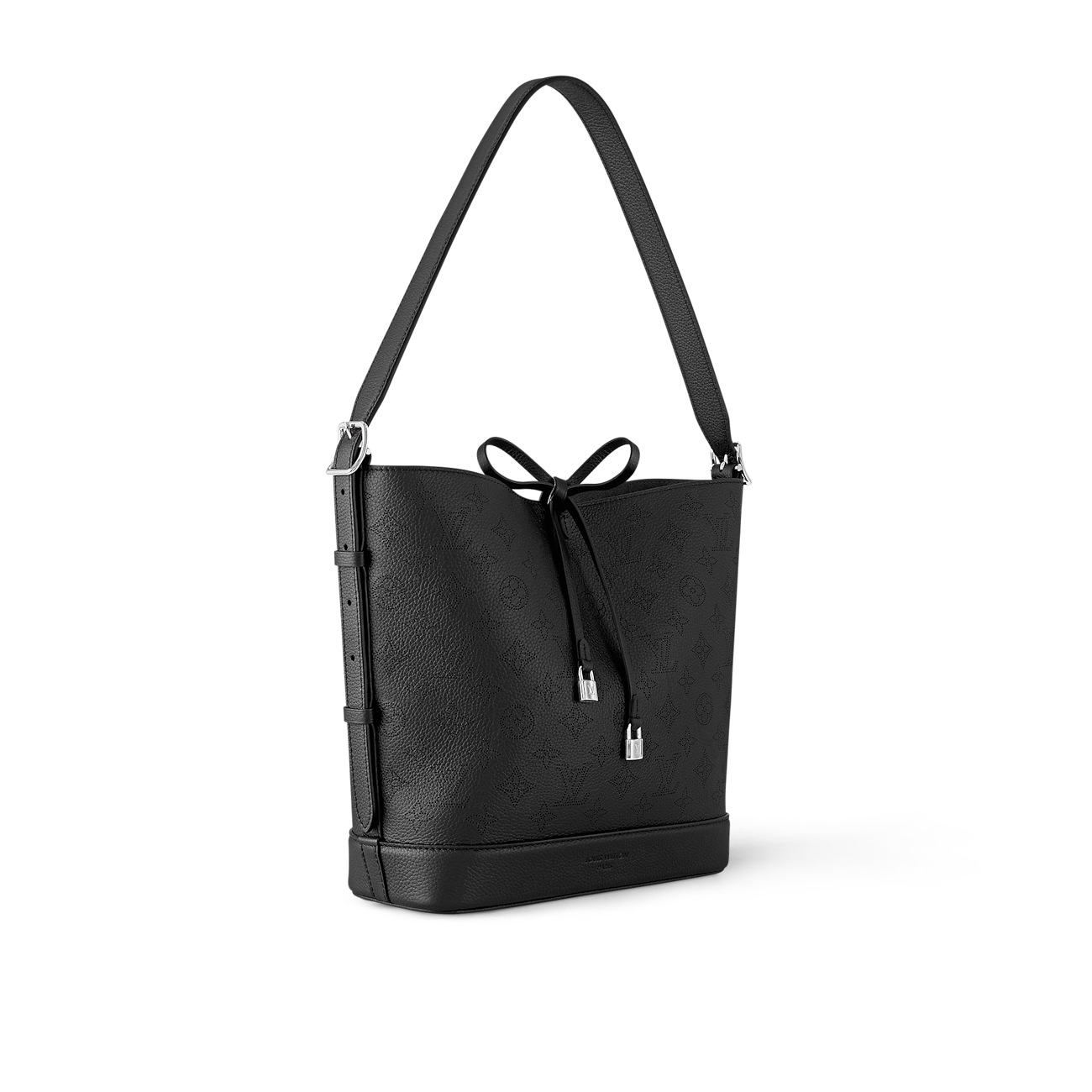 Louis Vuitton Flore Perforated Mahina Black 22Cm M12139