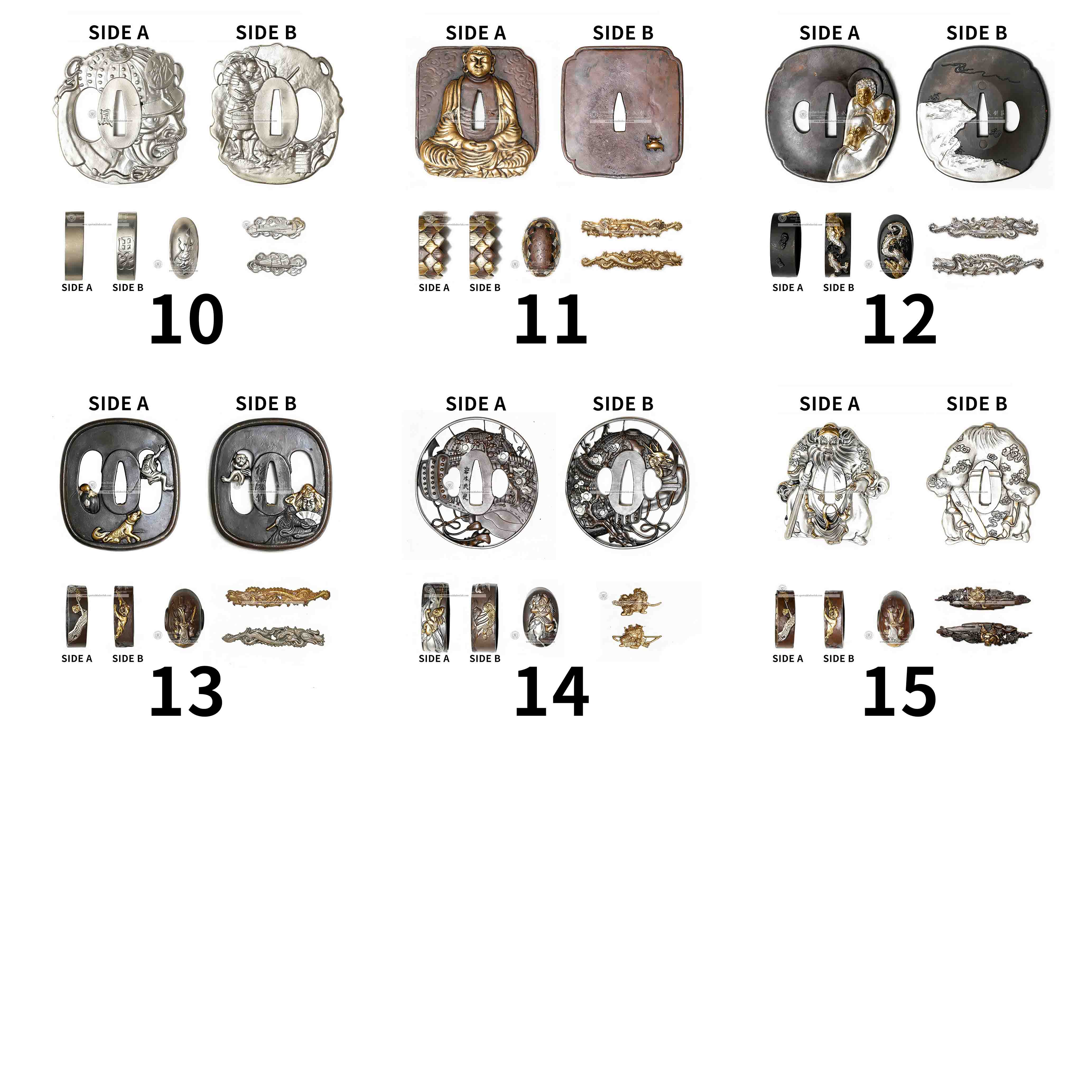 Custom Your Katana | Character | Complete Set Fittings (Brass Gilded) | Spartan Blades Club | CHEN'S SWORDS 1892 - Spartan Blades Club - 陳氏劍莊1892
