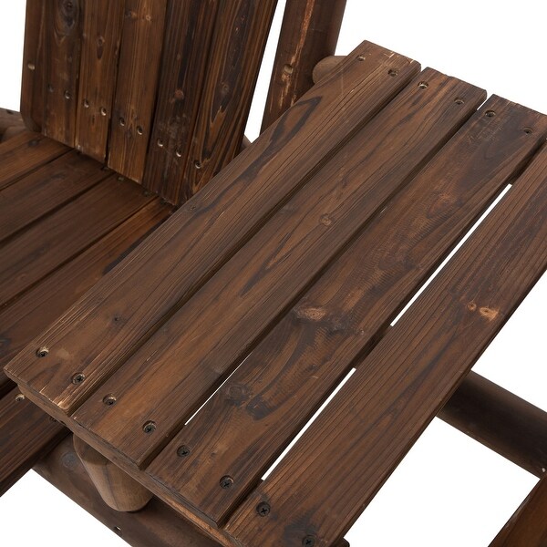 Outsunny Wood Adirondack Patio Bench Chair