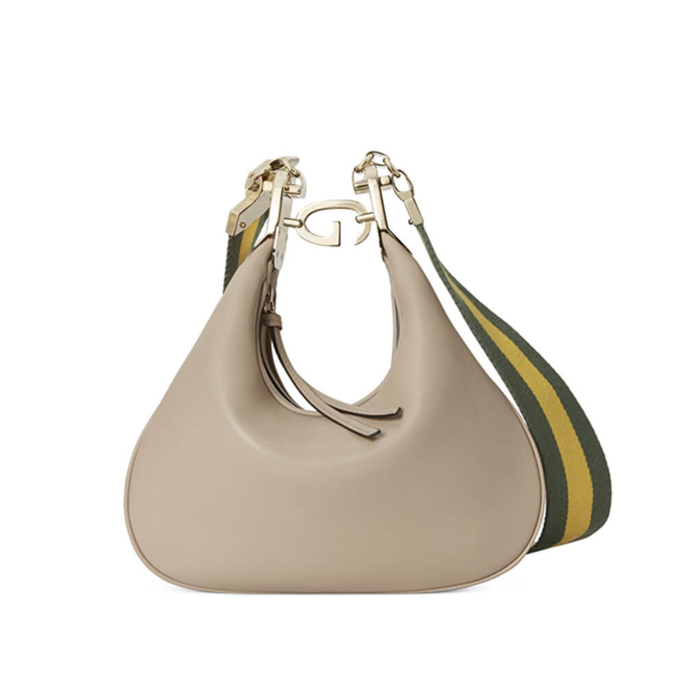 Gucci Oatmeal Leather Attache Small Shoulder Bag
