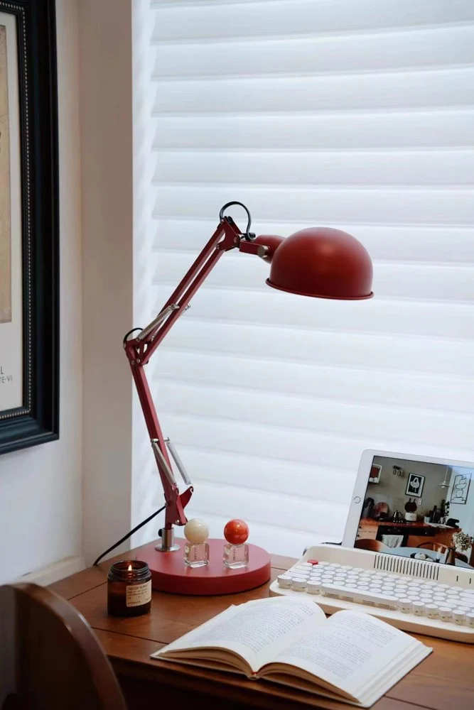 LA046（Table Lamp） - Vintage Classic! Short Margaret Floor Lamp Mechanical Arm Study Adjustable Table Lamp