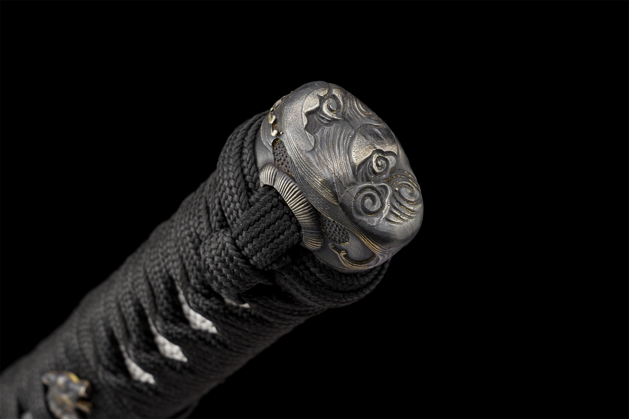 Ghost of Yotei Katana – Manganese Steel, Twin Wolf Tsuba, Full Tang