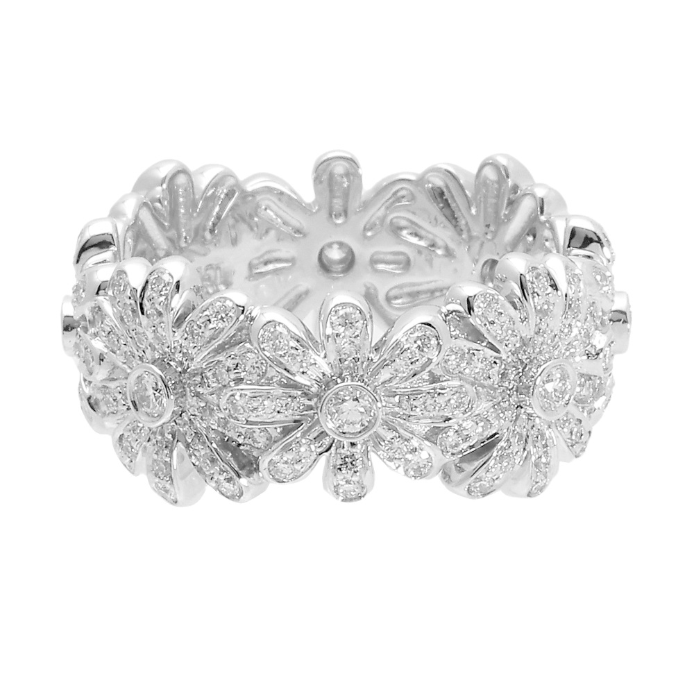 Tiffany & Co. Jean Schlumberger Rin Daisy Diamond Ring Platinum