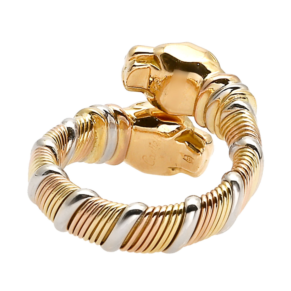 Cartier Cougar Panthère Ring Tri-Gold