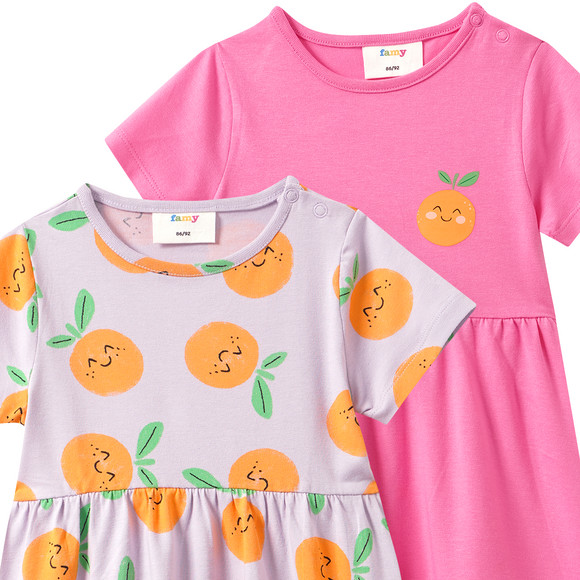 Famy 2 Baby Kleider mit bunten Motiven