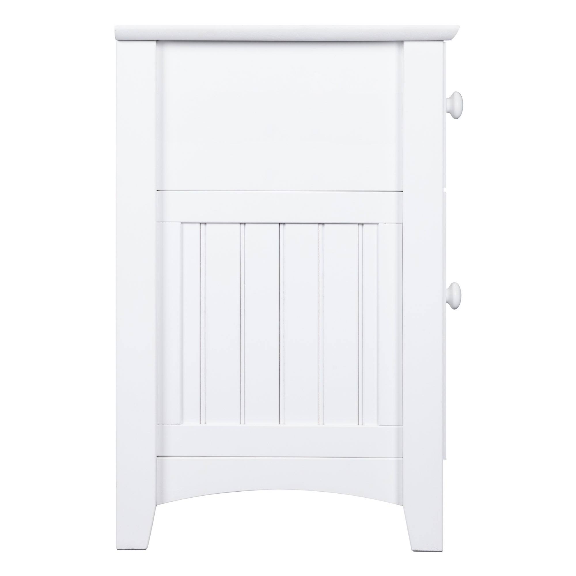 Atlantic Nantucket 2 Drawer 50 inch Entertainment Console with Adjustable Shelves in White