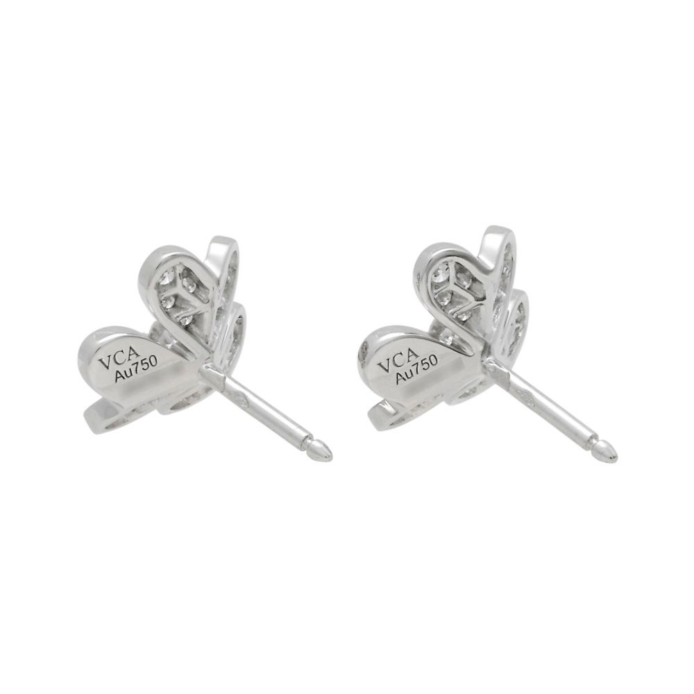 Van Cleef & Arpels Frivole Earrings 18K White Gold VCARP3W100