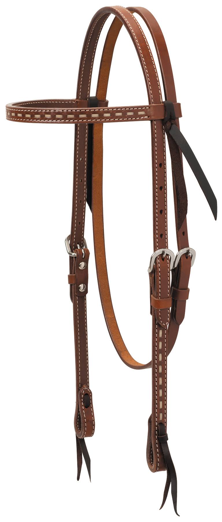 Weaver Turquoise Cross Rawhide Buckstitch 5/8x22 Browband Headstall