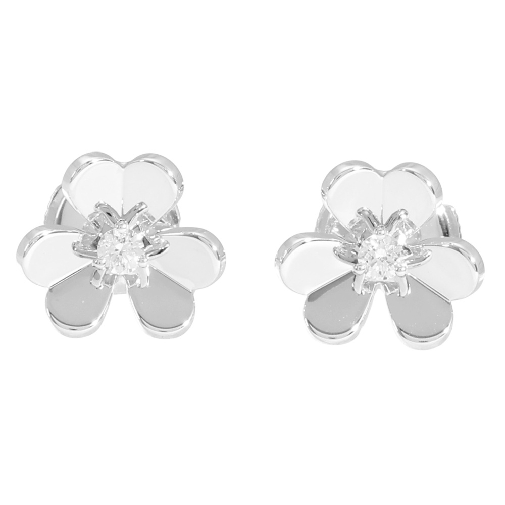 Van Cleef & Arpels Frivole Earrings 18K White Gold VCARP0J600