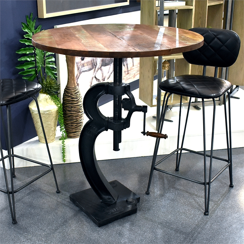 Solid Mango Wood Table Natural and Black