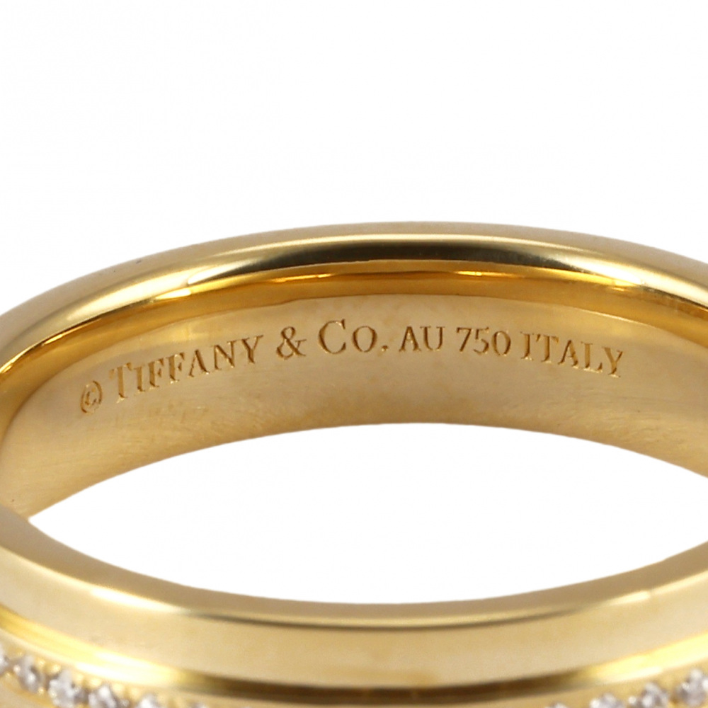Tiffany & Co. Tiffany T Two Narrow Ring 18K Yellow Gold Diamond
