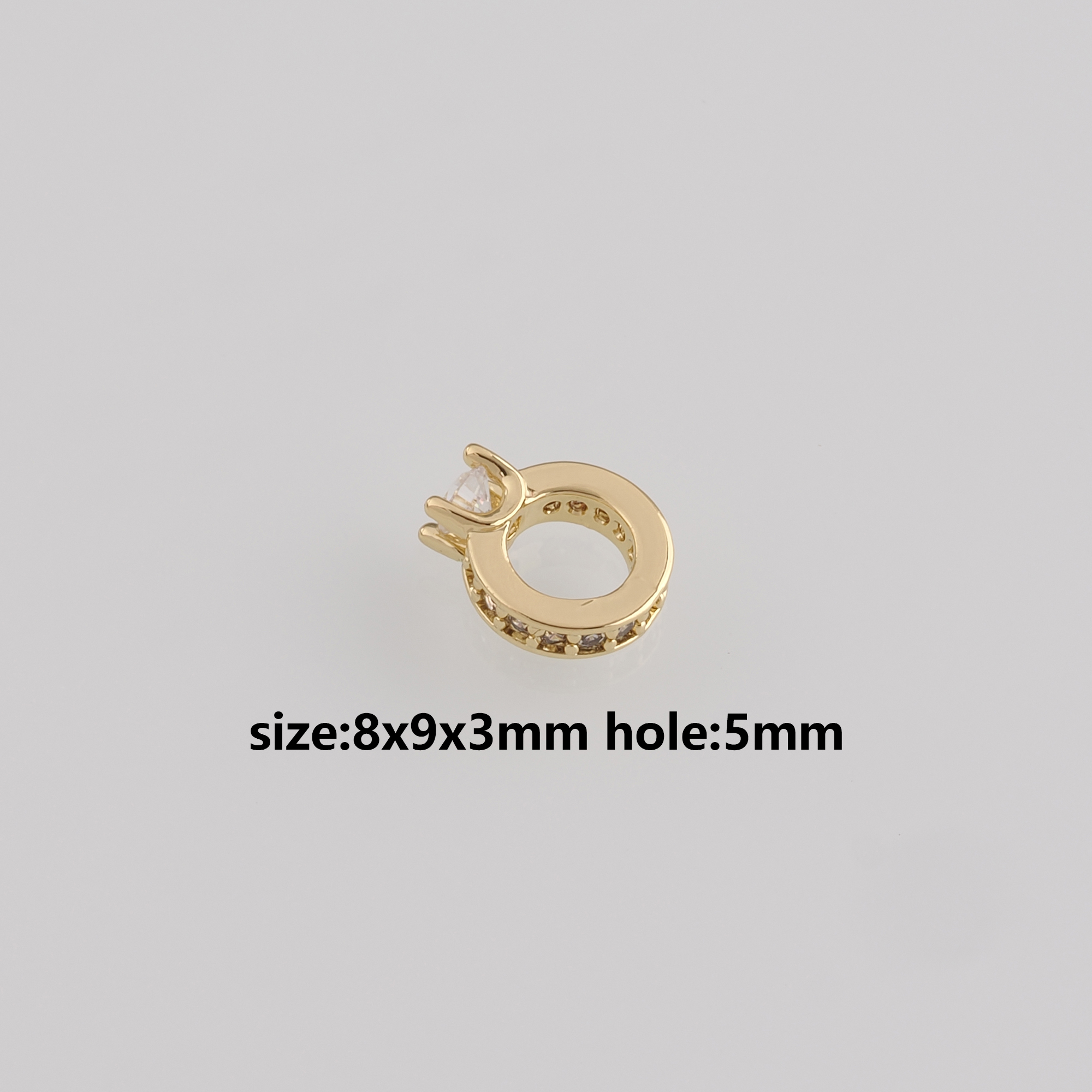 18K Gold Filled Round Flat Spacer Beads,Dainty Round Spacer Beads,DIY Jewelry Making Supply