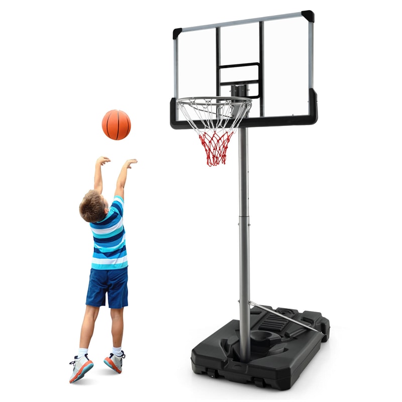 2026 Portable Outdoor Basketball Hoop 64’’-79’’ Adjustable Poolside Basketball Goal System with 44