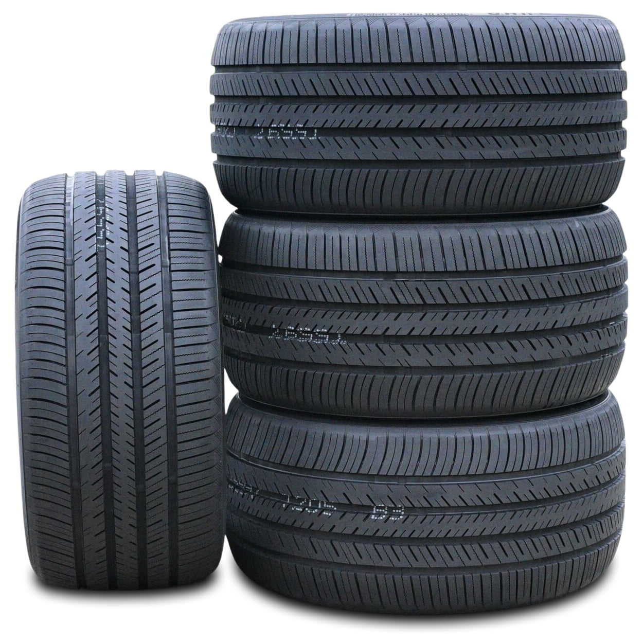 A set of 4 (4)265/35R20 99Y XL high-performance full-season tires for: 2015-23 Ford Mustang EcoBoost Premium, 2012-13 Audi A7 Quattro Base