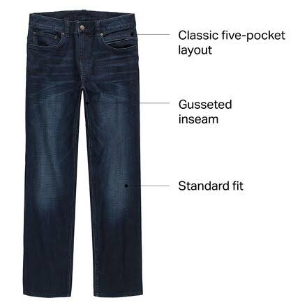 Prana Hillgard Jean - Men&s Rinse Chipped Wash, 33x34