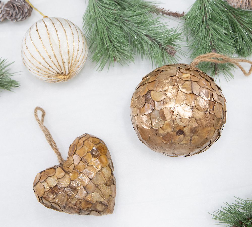 Shatterproof Gold Pod Ornaments - Set of 12  sgtnighsdesigns