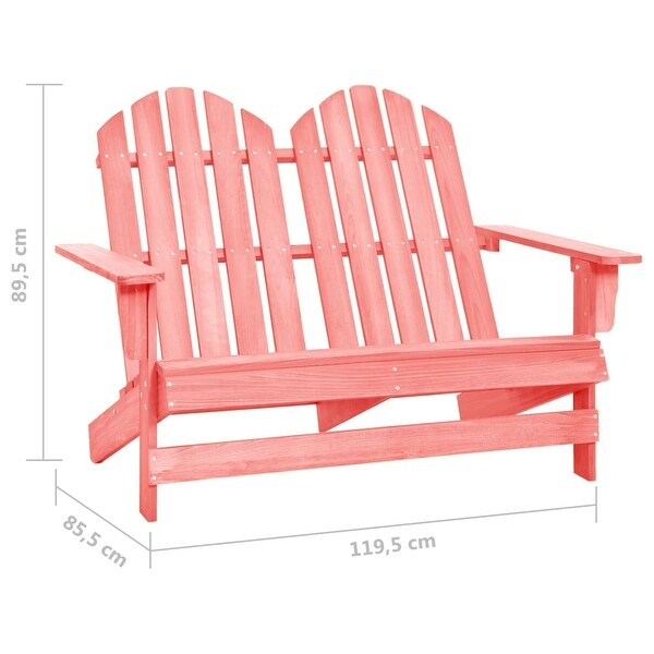 vidaXL 2Seater Patio Adirondack Chair Solid Wood Fir