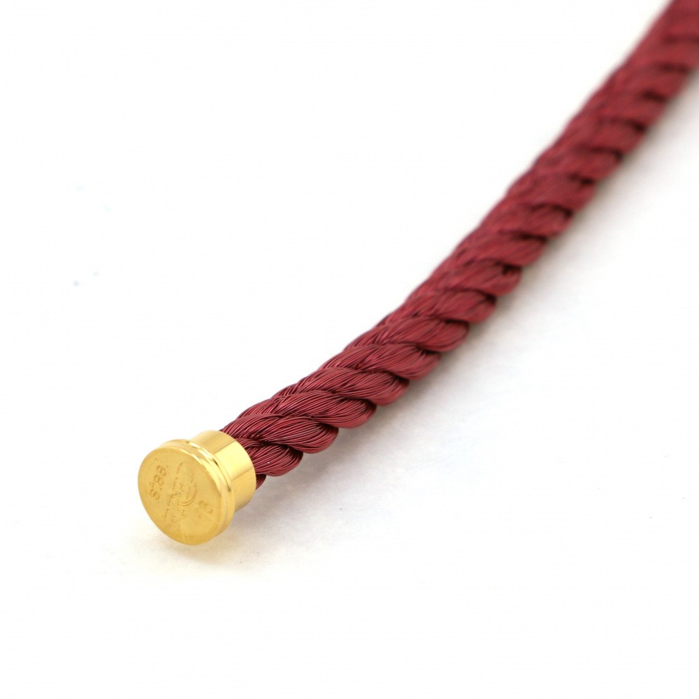 FRED Cable Lm Textile Pink Size 16 K18YG Yellow Gold Accessory