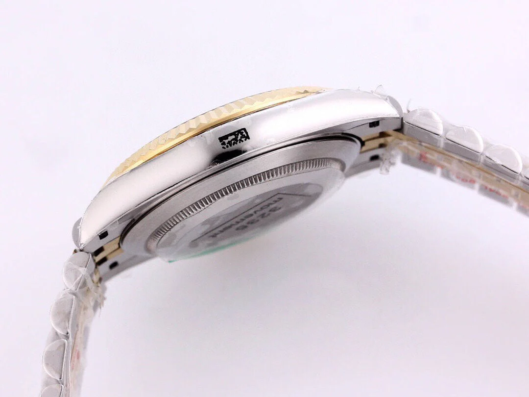 DATEJUST 41 TWO-TONE YELLOW DIAL DIAMOND NUMERALS