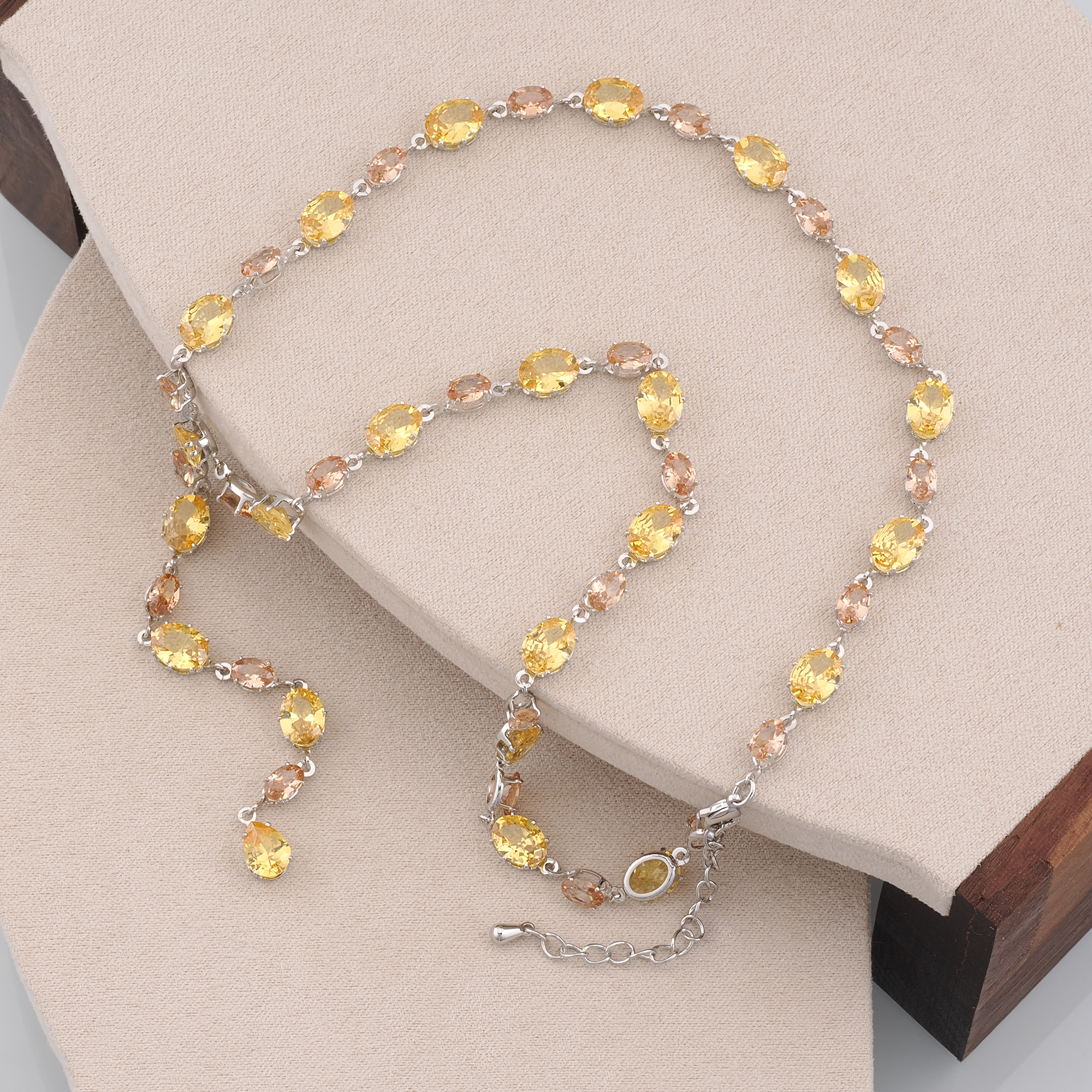 18K Gold Filled Oval Necklace,Zircon Necklace,Minimalist Necklace,Adjustable Necklace,Gift for Her