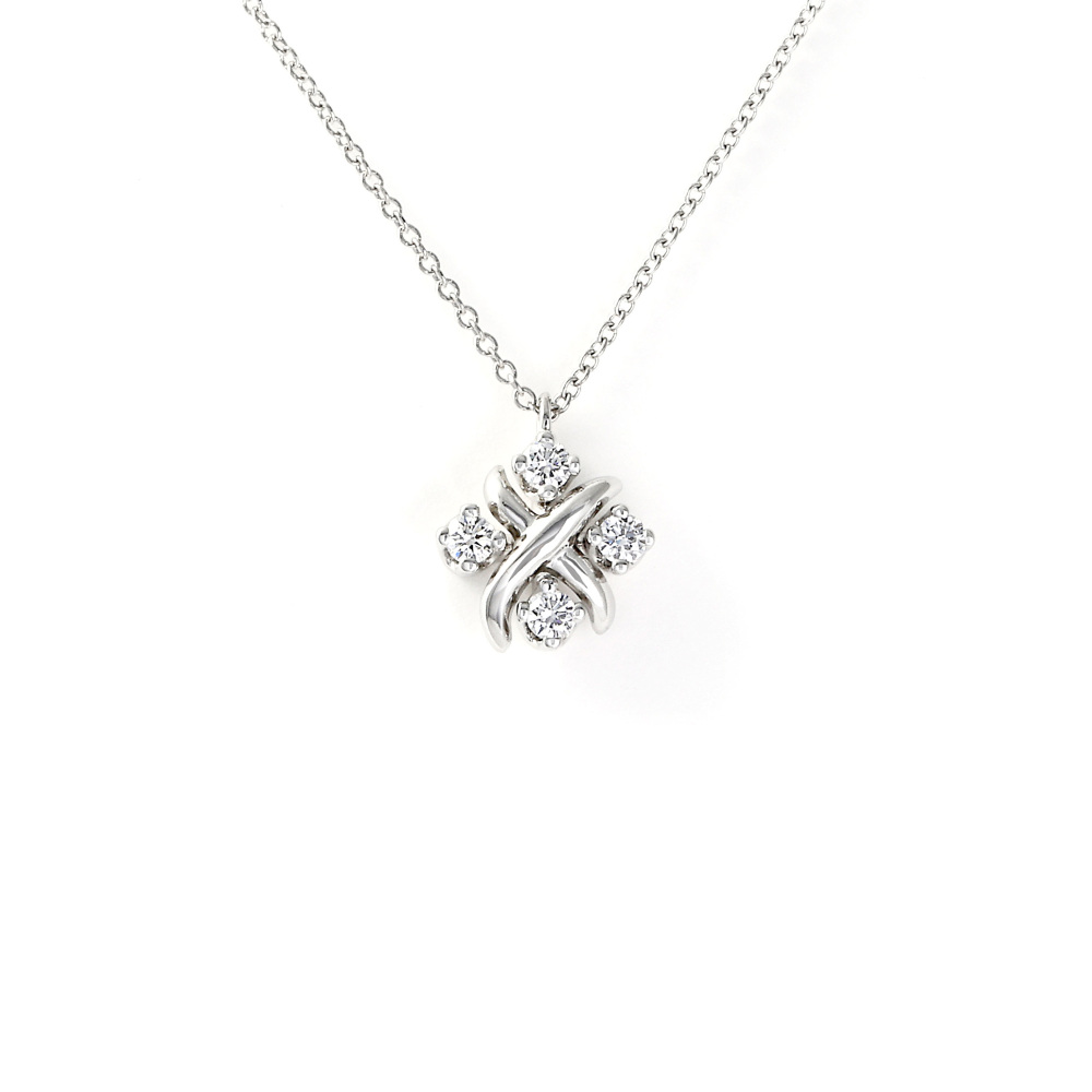 Tiffany & Co. Schlumberger Necklace Platinum Diamond 60022675