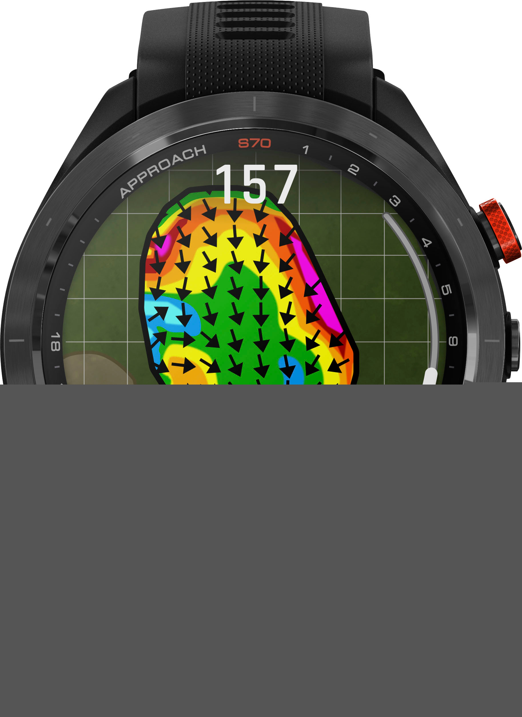 Garmin - Approach S70 GPS Smartwatch 47mm Ceramic - Black Ceramic Bezel with Black Silicone Band