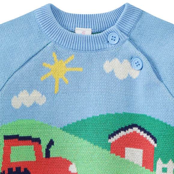 Topomini Baby Strickpullover mit Allover-Motiv