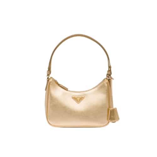 Prada Saffino Leather Mini Bag Platinum