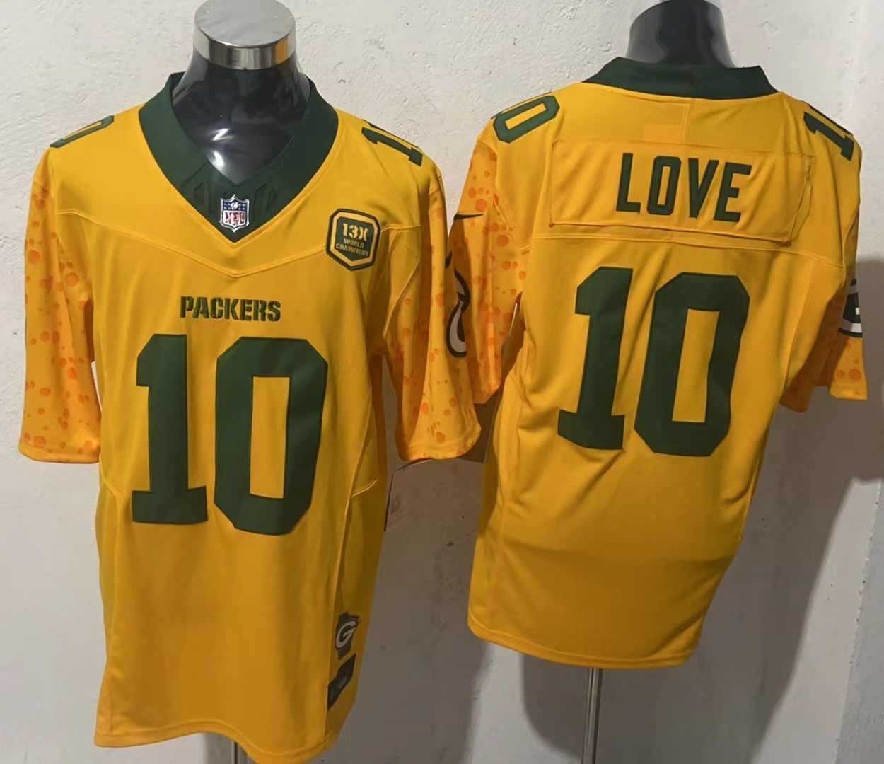 Men's Green Bay Packers Jordan Love #10 Yelloe Fashion Game Jersey