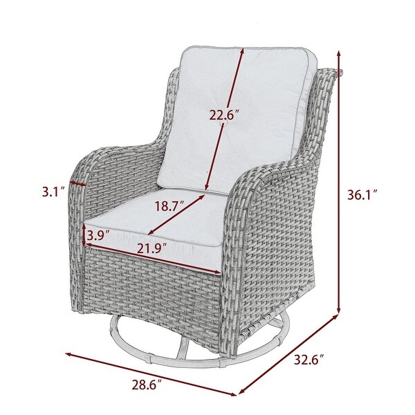 Patio Rattan Chairs Swivel Rocker
