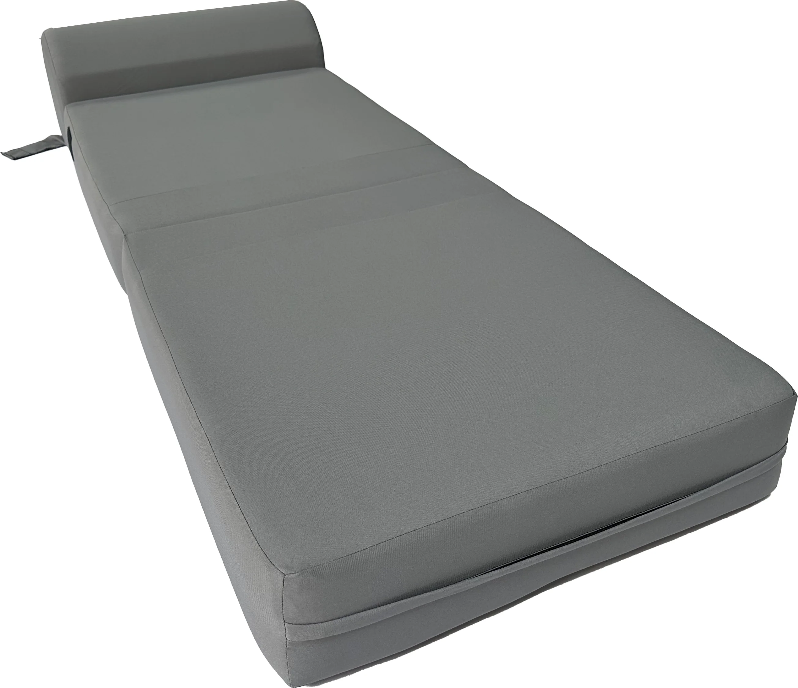 Gray Sleeper Chair Folding Foam Beds, Portable Studio Sofa Guest Bed, 6 x 24 x 70