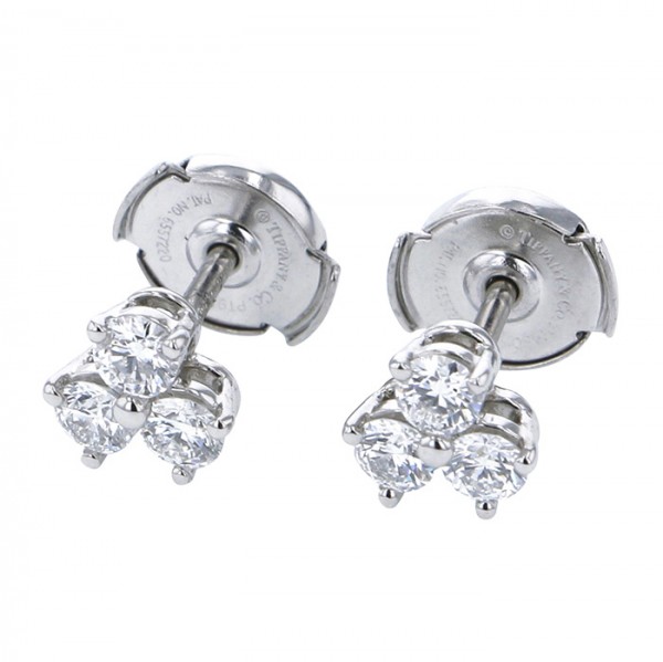 Tiffany & Co. Tiffany Platinum Diamond Earrings PT950 Earrings