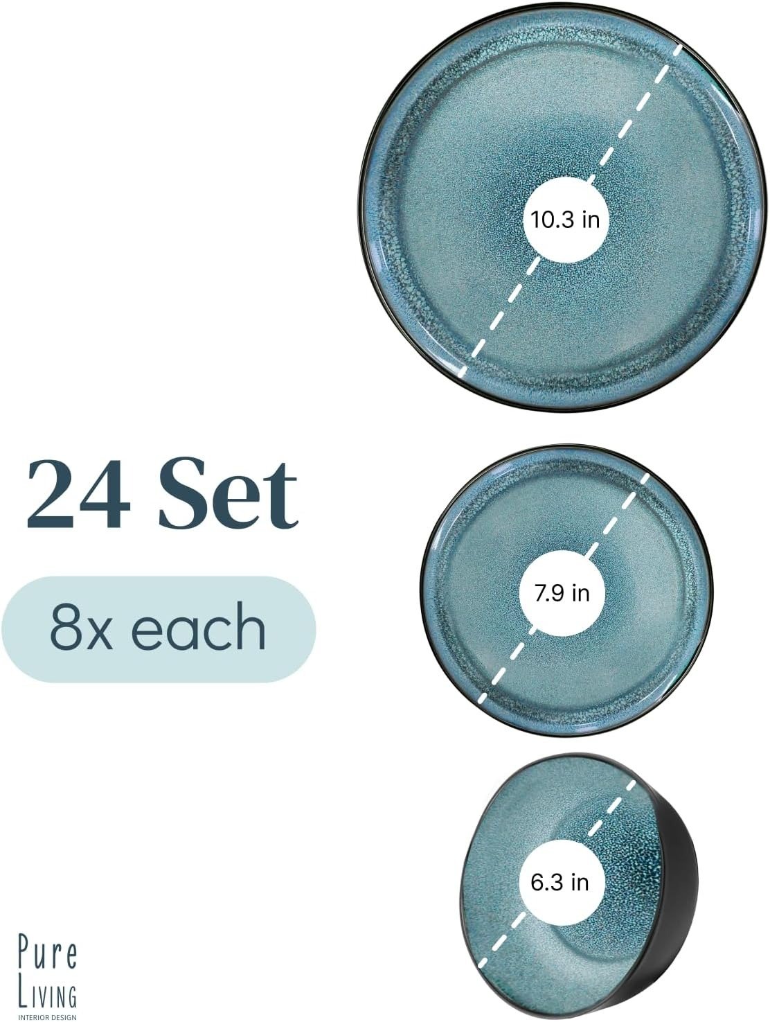 Stoneware Dinnerware Set Dishwasher Microwave Safe Durable Tableware Set