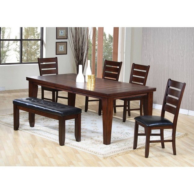 Urbana Bench Wood cherry black Acme Furniture