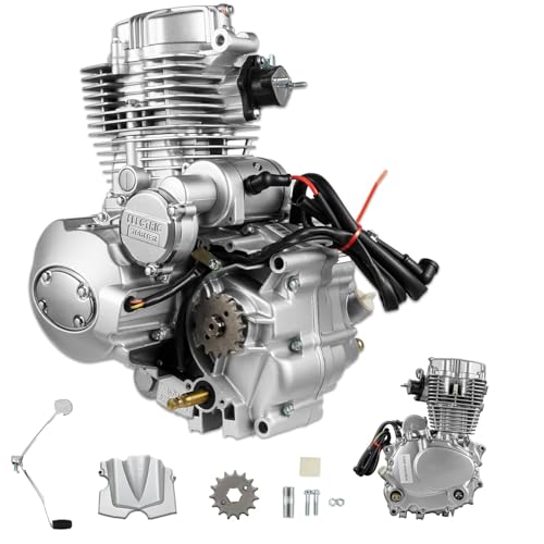 250CC Engine 4 Stroke 14HP Motorcycle Engine Kick/Electric Start ATV Engine Motor with 5-Speed Manual Transmission Vertical Engine Dirt Bike Engine