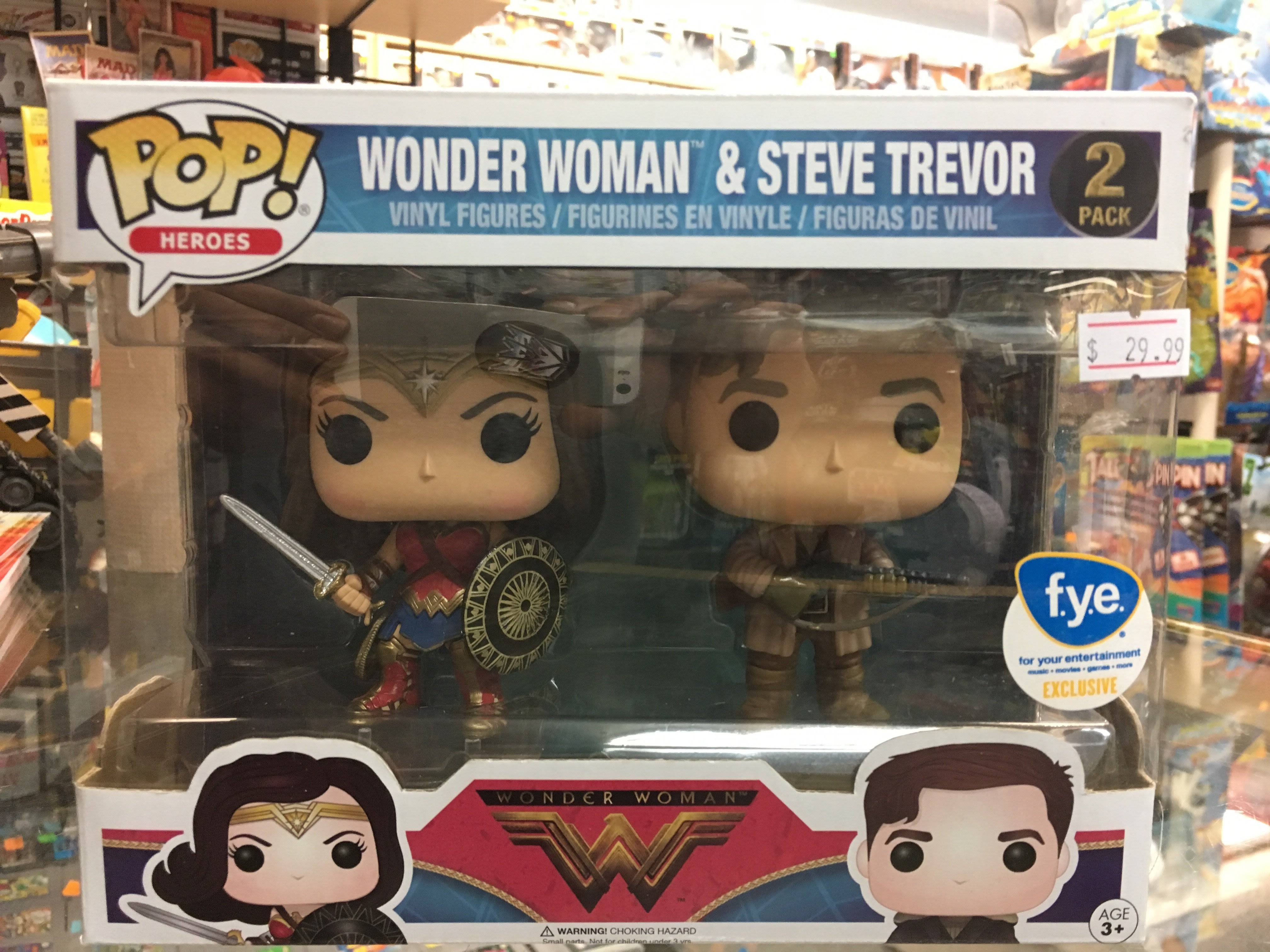 DC Funko Pop! Movies Wonder Woman u0026 Steve Trevor Vinyl Figure