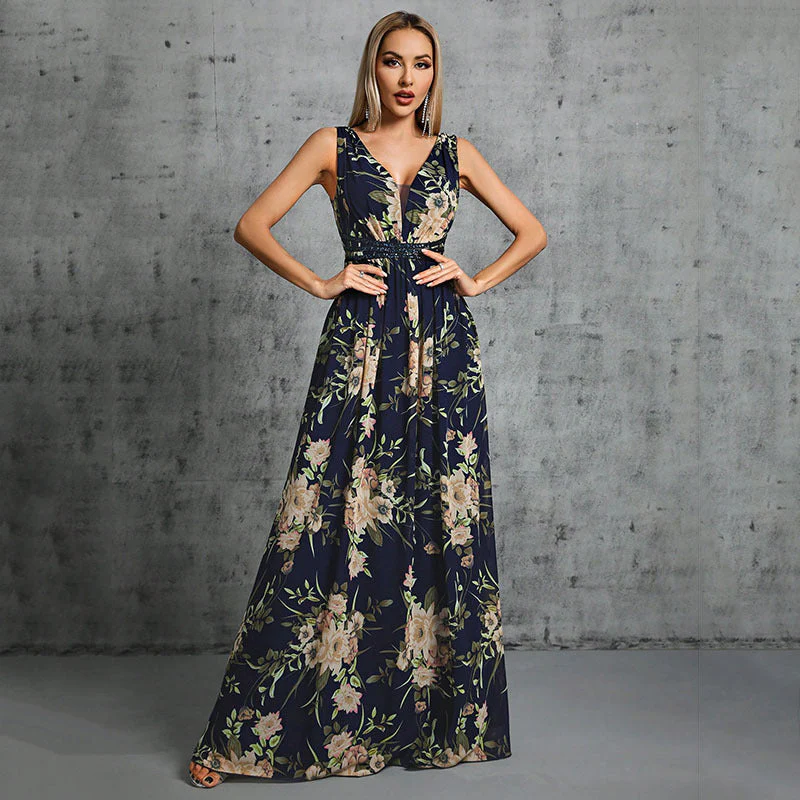 Elegant Backless Maxi DressClistos