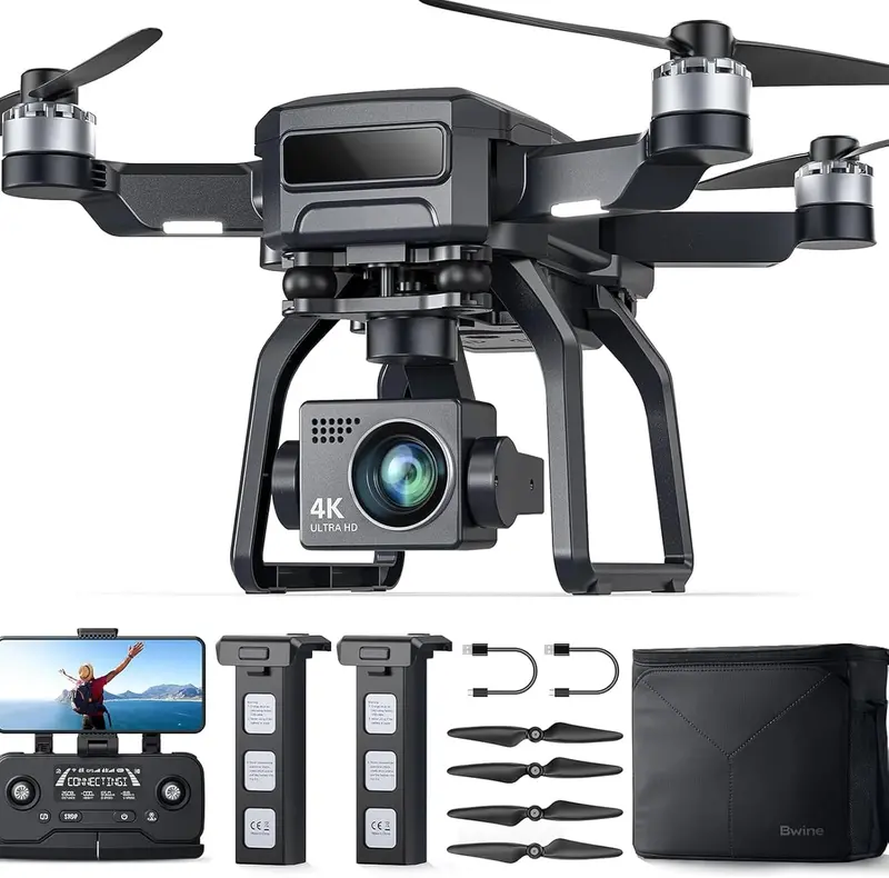Professional 4K Drone for Adults – 3-Axis Gimbal, 10,000 ft Range, GPS, 3 Batteries (75 Min Total Flight)
