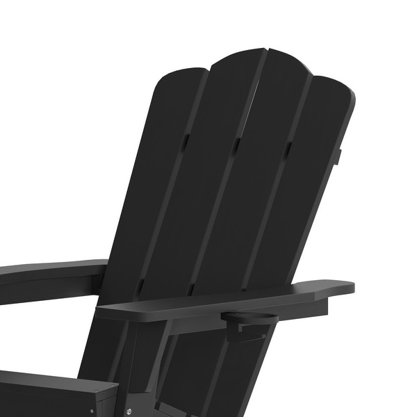 AllWeather Rocking Adirondack Chair with Swiveling Cupholder