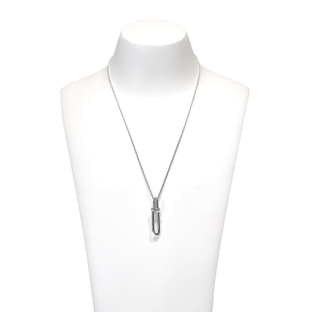 Tiffany & Co. Hardware Thin Link Sterling Silver Necklace 63104310